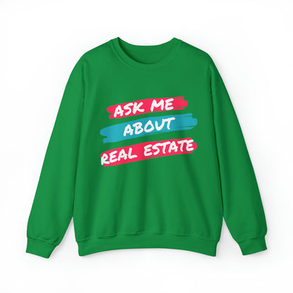 Ask me about Real Estate Unisex Heavy Blend™ Crewneck Sweatshirt