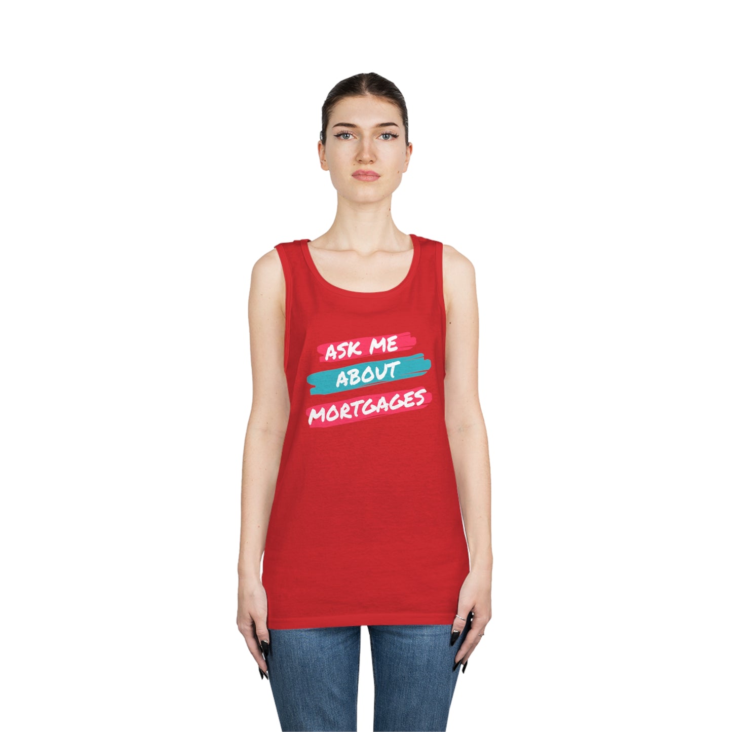 Ask me about Mortgages Unisex Heavy Cotton Tank Top