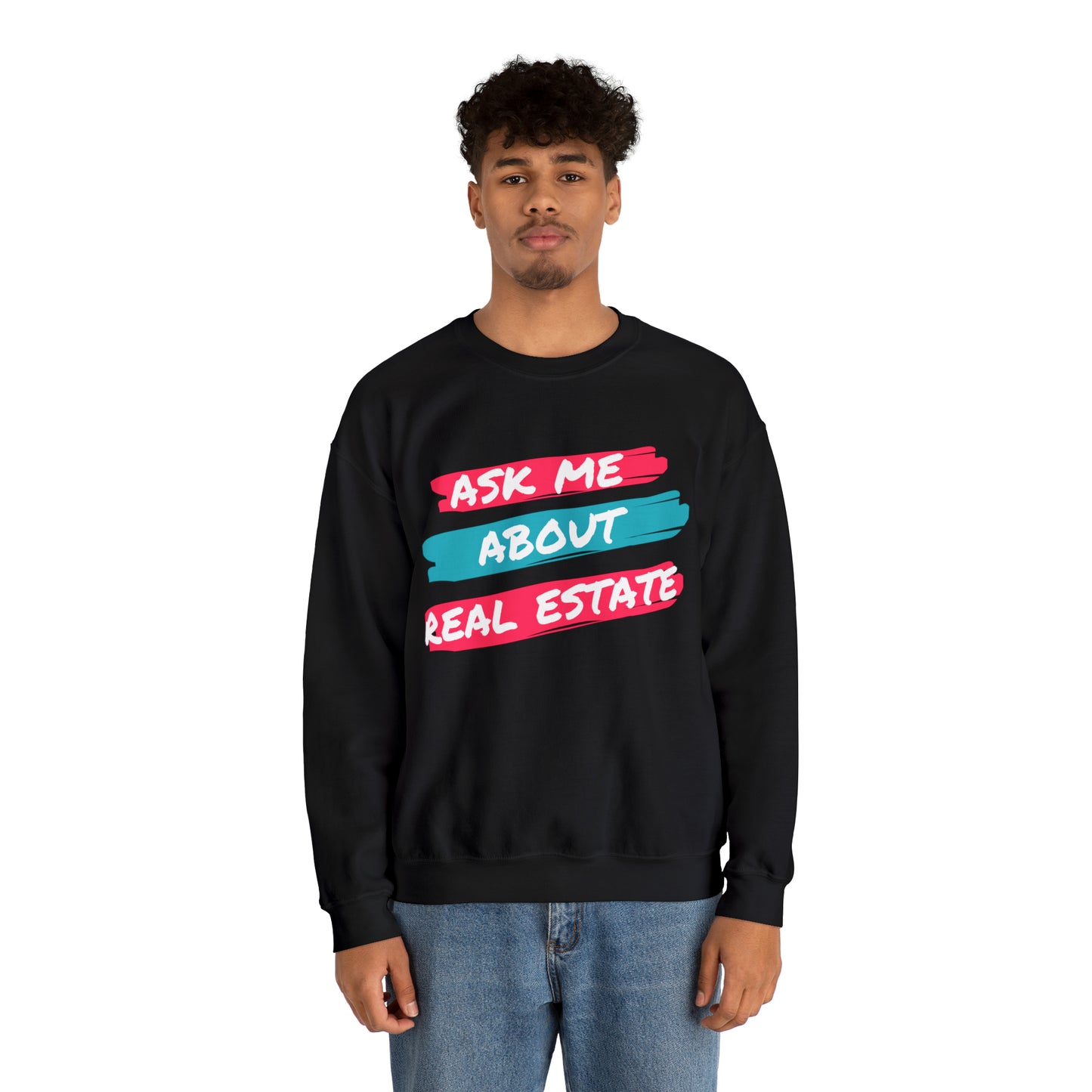 Ask me about Real Estate Unisex Heavy Blend™ Crewneck Sweatshirt