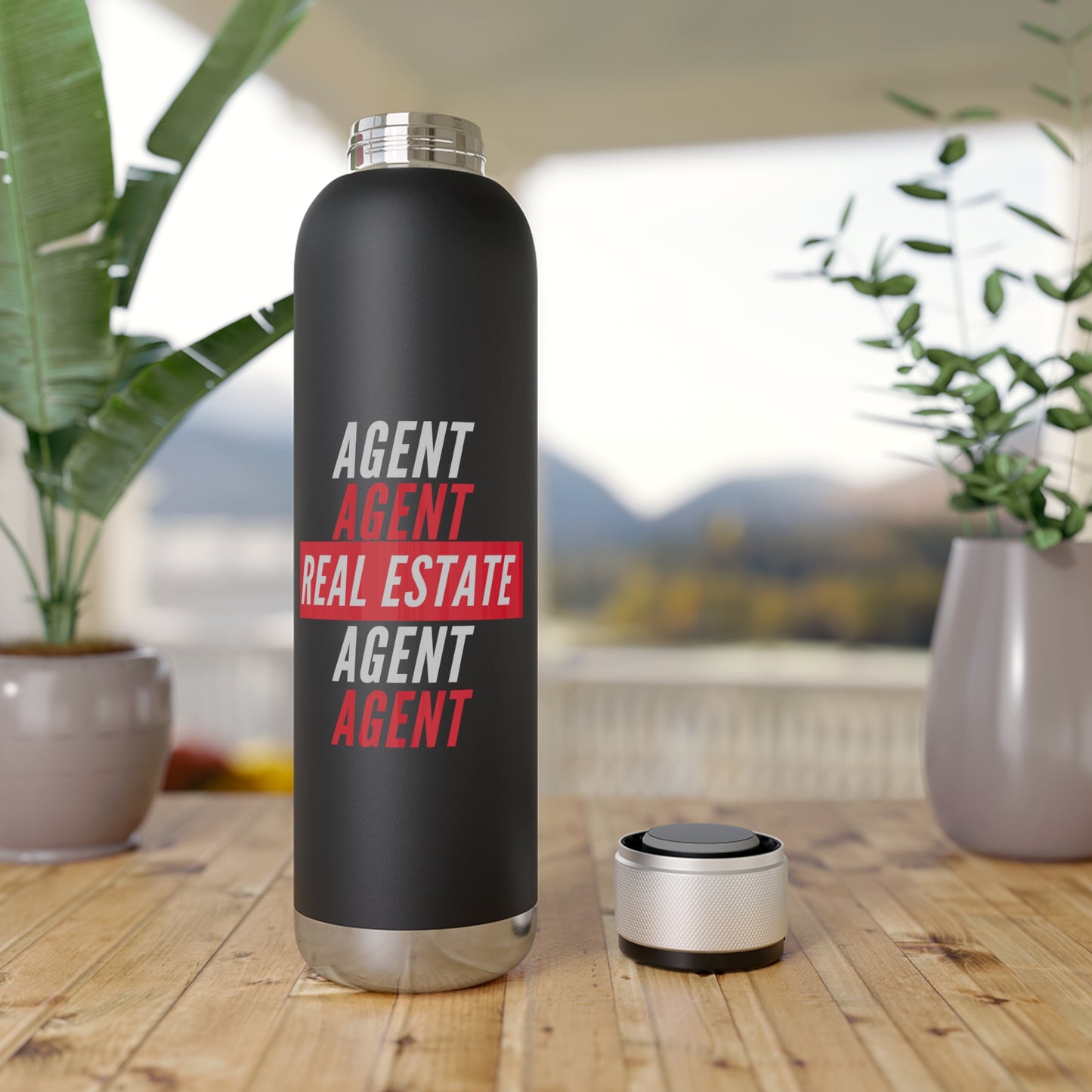 Real Estate Agent Soundwave Copper Vacuum Audio Bottle 22oz