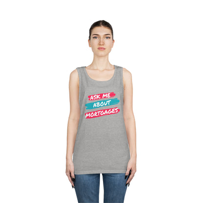 Ask me about Mortgages Unisex Heavy Cotton Tank Top