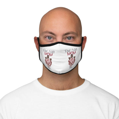 Real Estate Mom Fitted Polyester Custom Face Mask