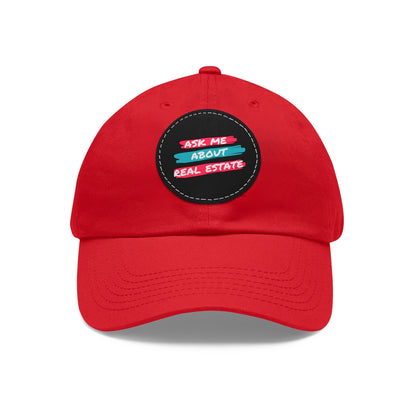 Ask me about Real Estate Dad Hat with Leather Patch (Round)