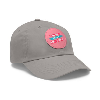 Ask me about Real Estate Dad Hat with Leather Patch (Round)