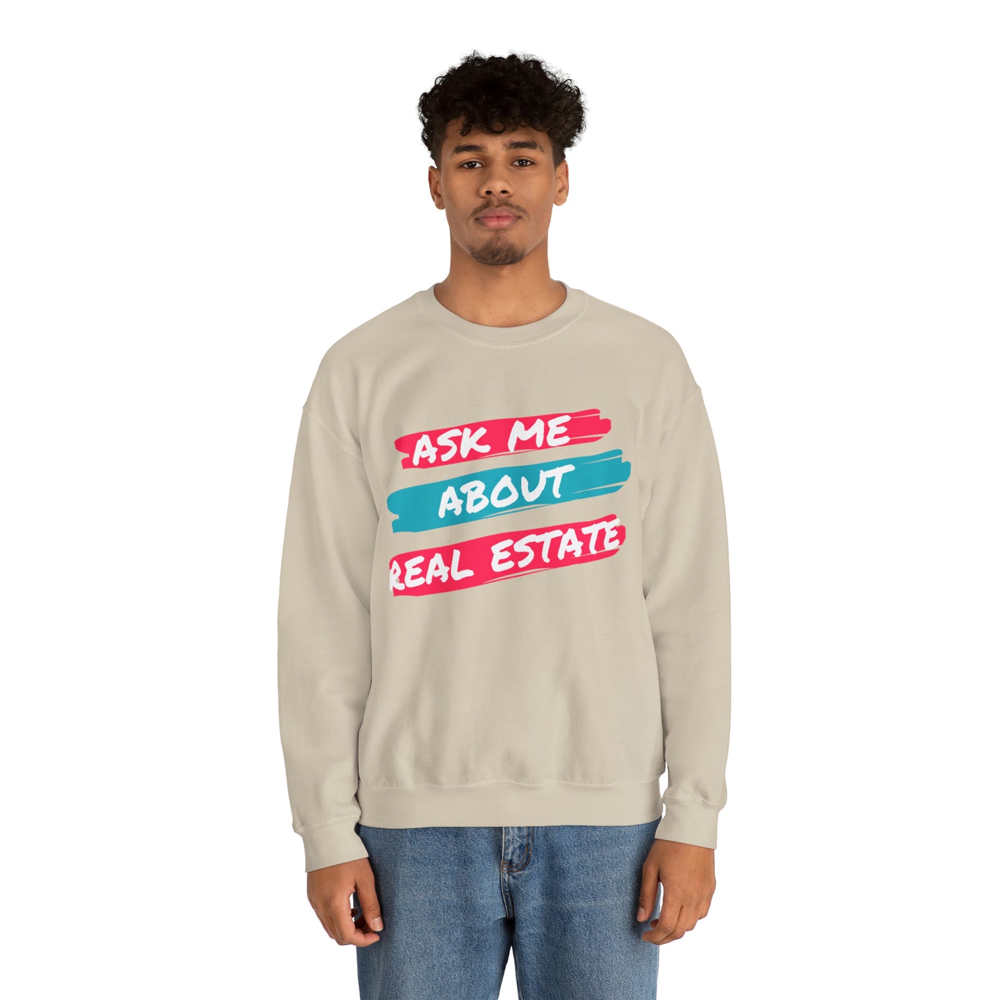 Ask me about Real Estate Unisex Heavy Blend™ Crewneck Sweatshirt