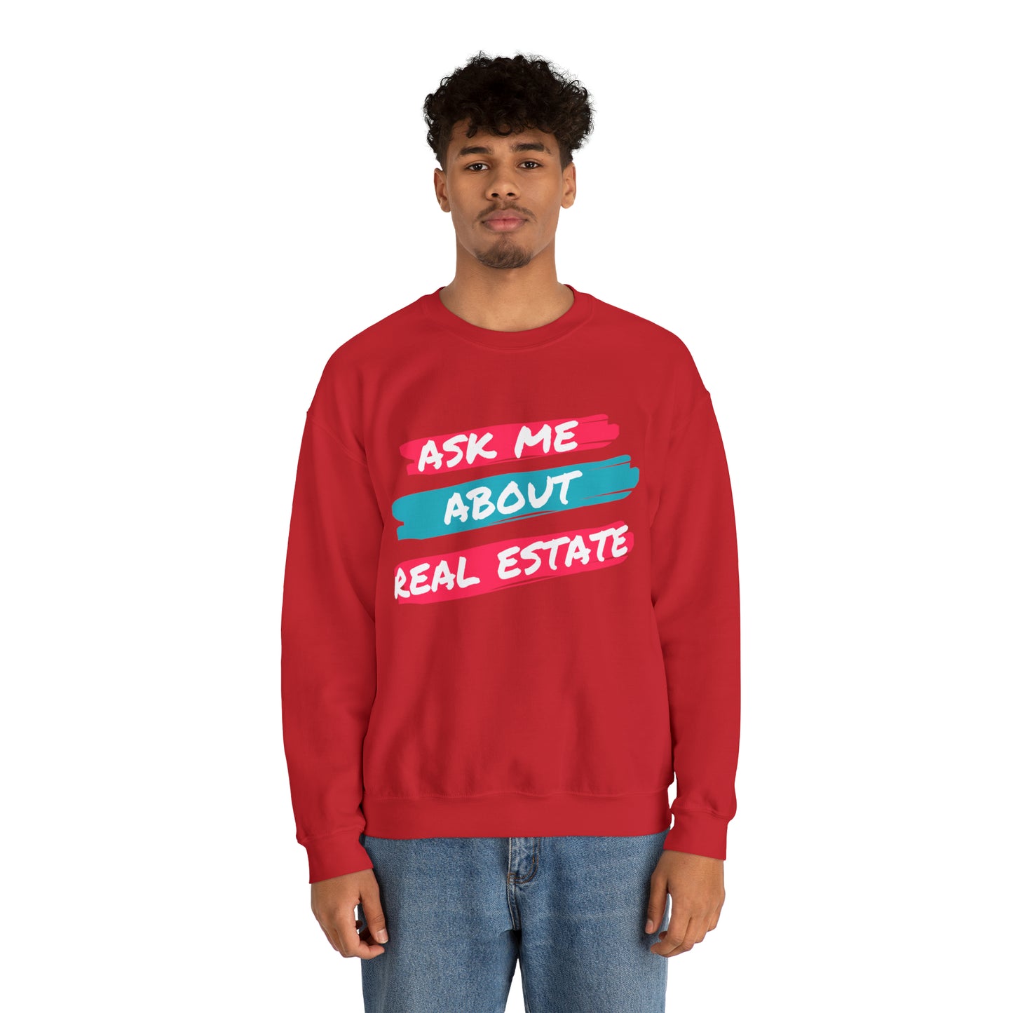 Ask me about Real Estate Unisex Heavy Blend™ Crewneck Sweatshirt