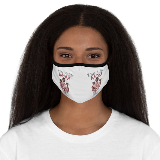 Real Estate Mom Fitted Polyester Custom Face Mask