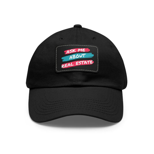 Ask me about Real Estate Dad Hat with Leather Patch (Rectangle)