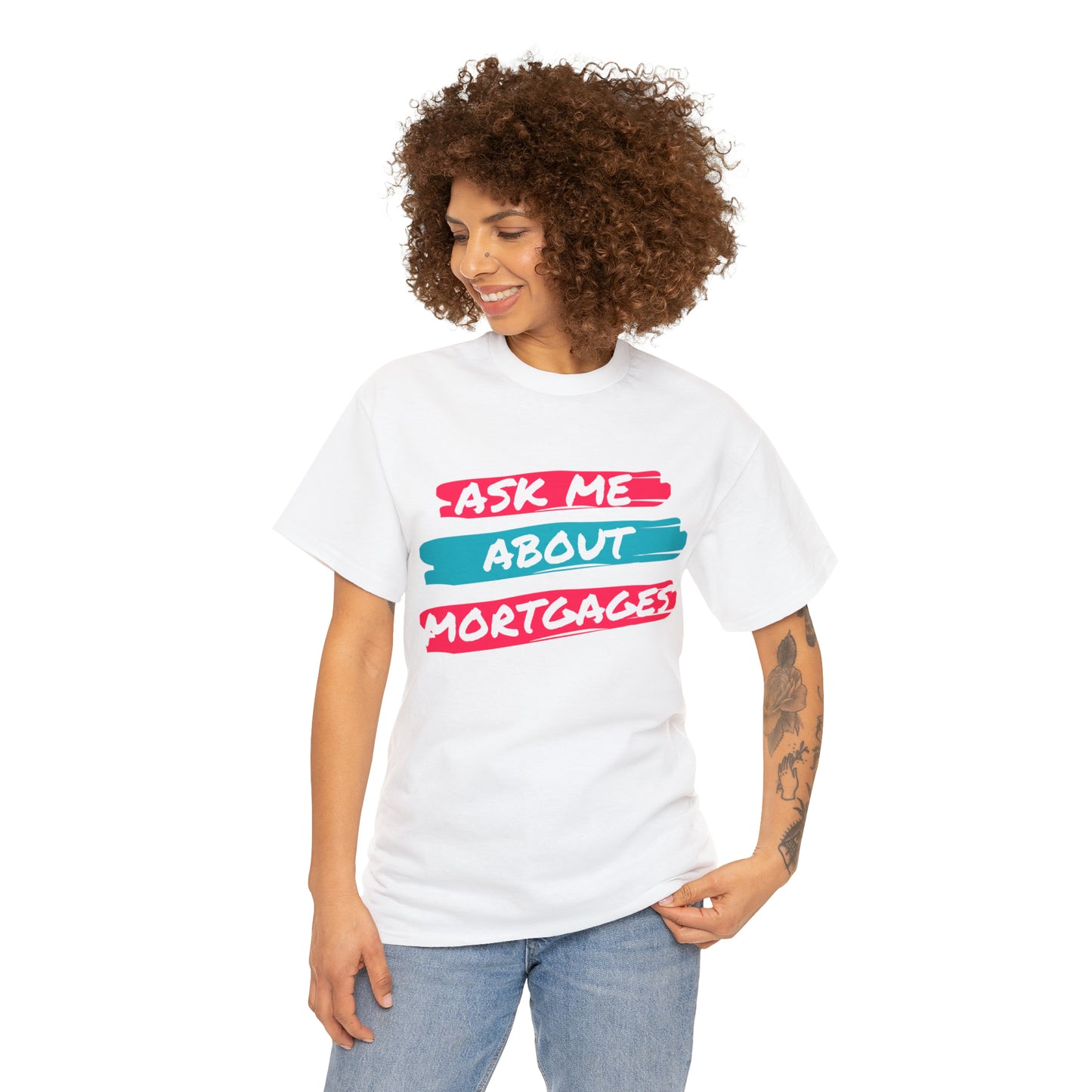 Ask me about Mortgages Unisex Heavy Cotton Tee