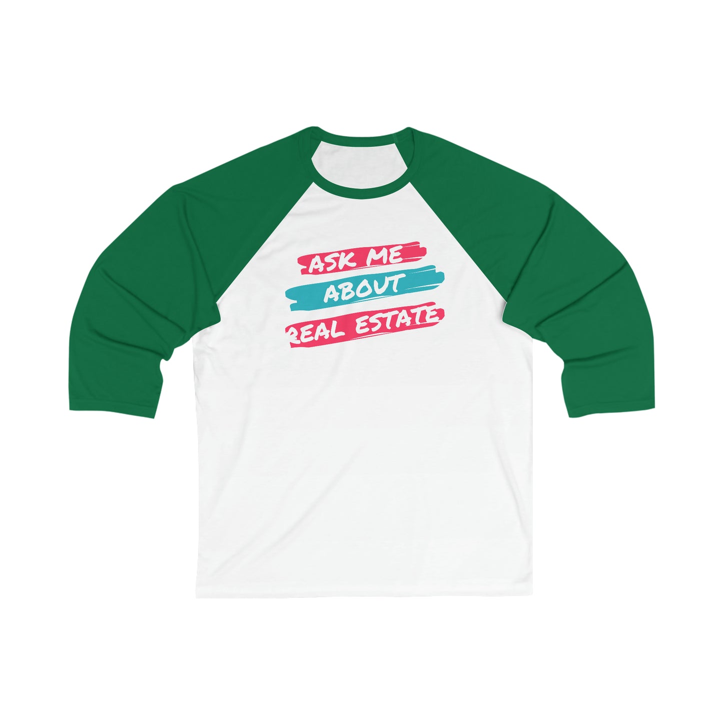 Ask me about Real Estate Unisex 3\4 Sleeve Baseball Tee