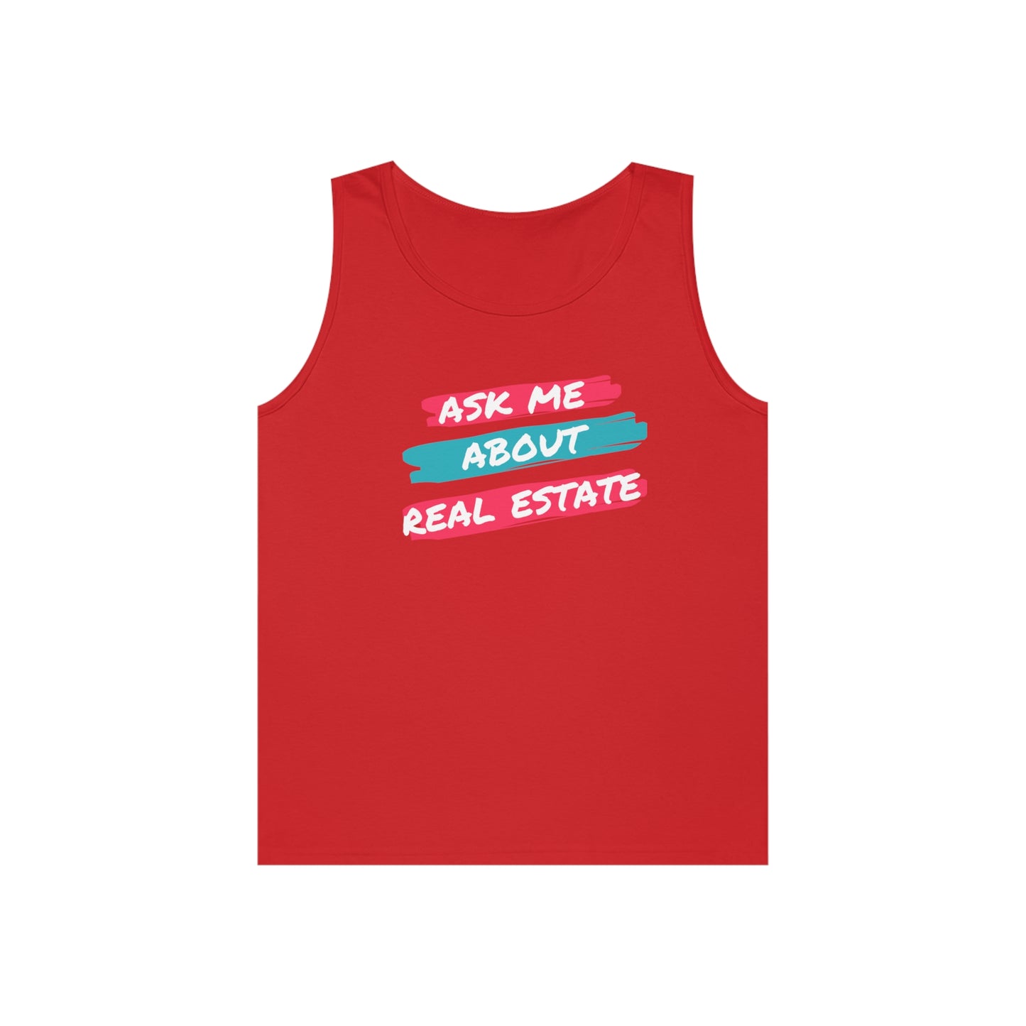 Ask me about Real Estate Unisex Heavy Cotton Tank Top