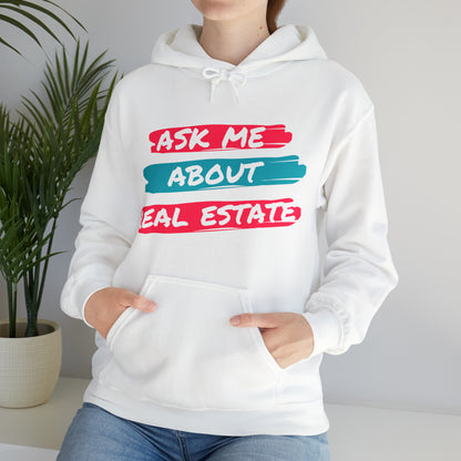 Ask me about Real Estate Unisex Heavy Blend™ Hooded Sweatshirt