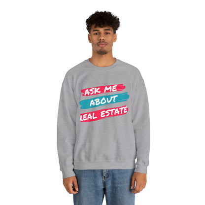 Ask me about Real Estate Unisex Heavy Blend™ Crewneck Sweatshirt