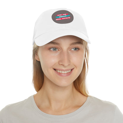 Ask me about Real Estate Dad Hat with Leather Patch (Round)