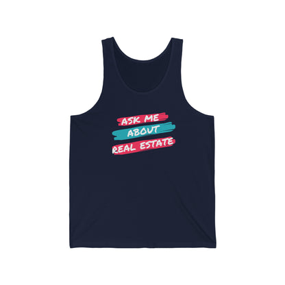 Ask me about Real Estate Unisex Jersey Tank