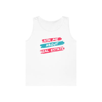 Ask me about Real Estate Unisex Heavy Cotton Tank Top