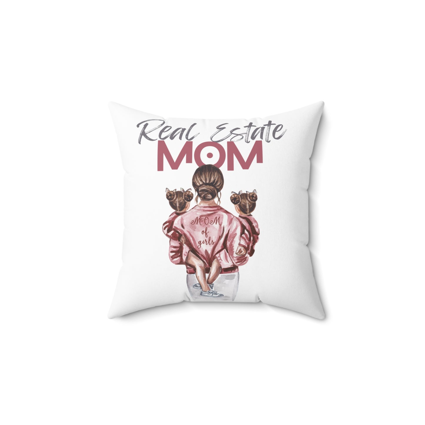 Real Estate Mom Spun Polyester Square Pillow