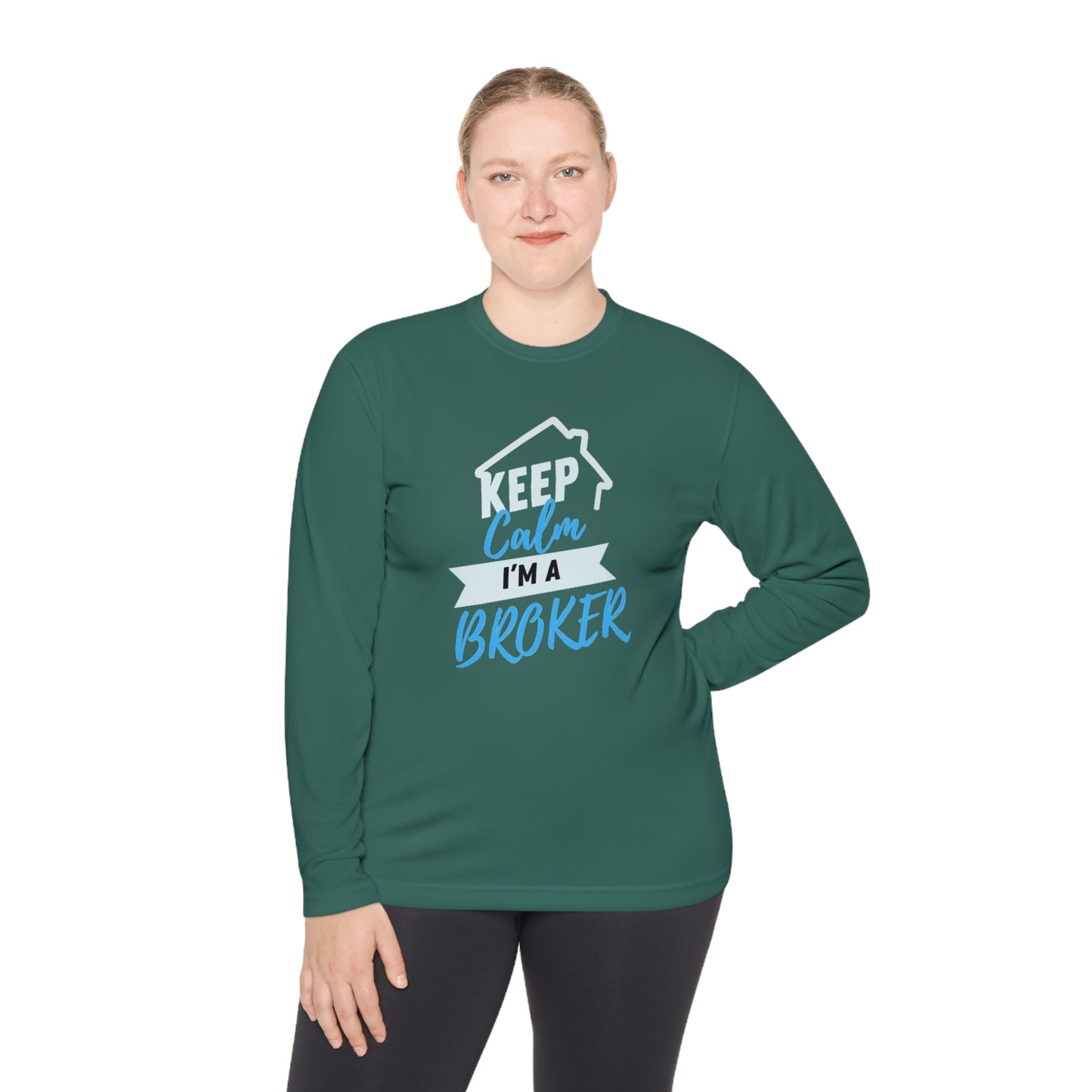 Keep Calm I'm a Broker Unisex Lightweight Long Sleeve Tee