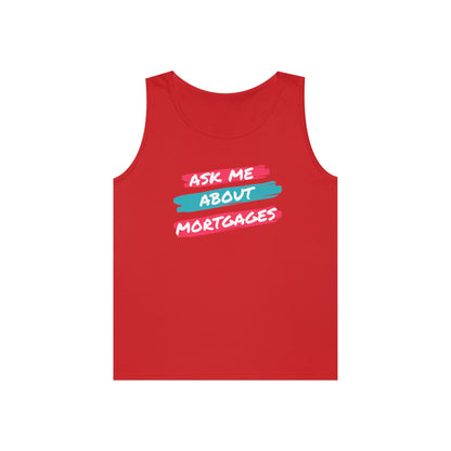 Ask me about Mortgages Unisex Heavy Cotton Tank Top