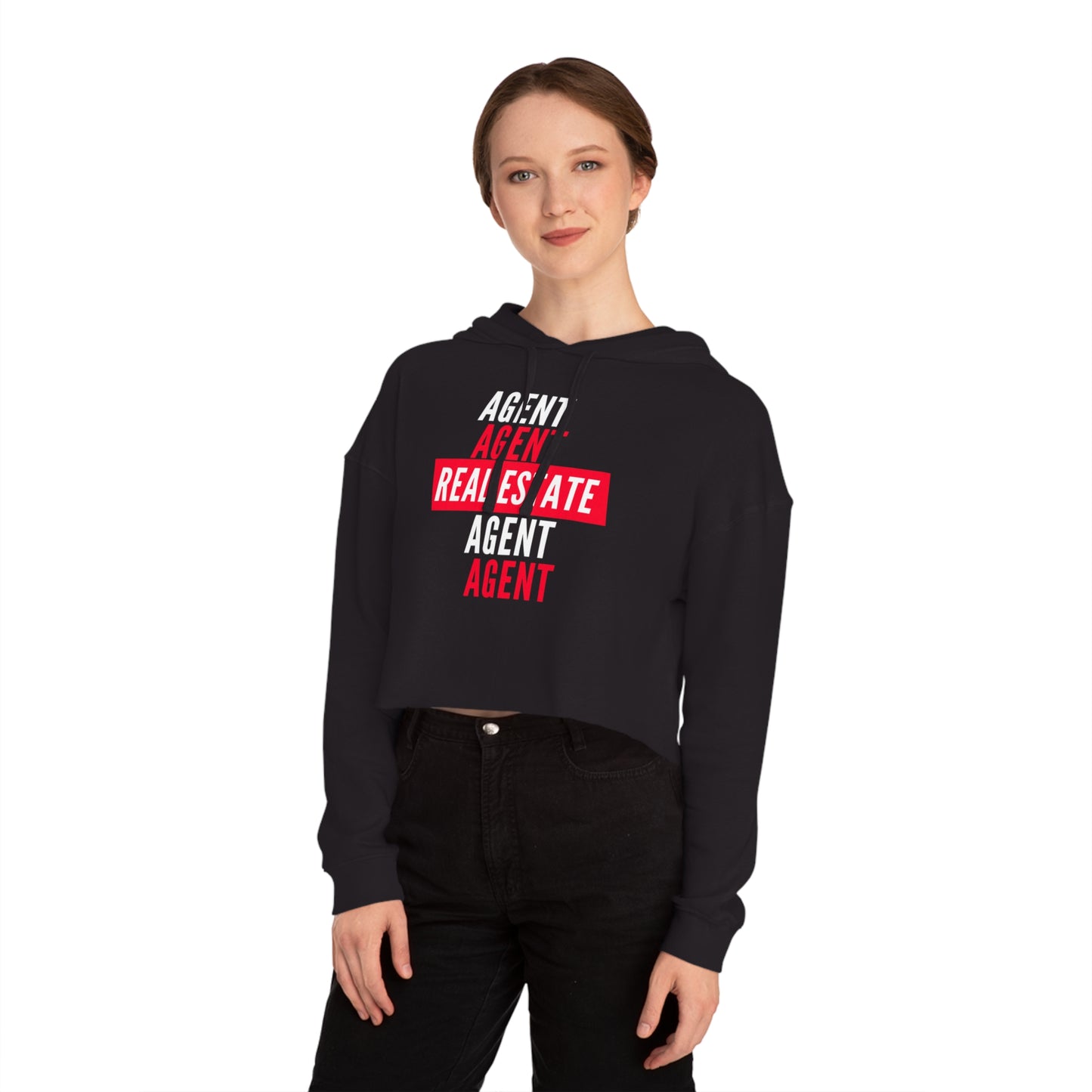 Real Estate Agent Women’s Cropped Hooded Sweatshirt