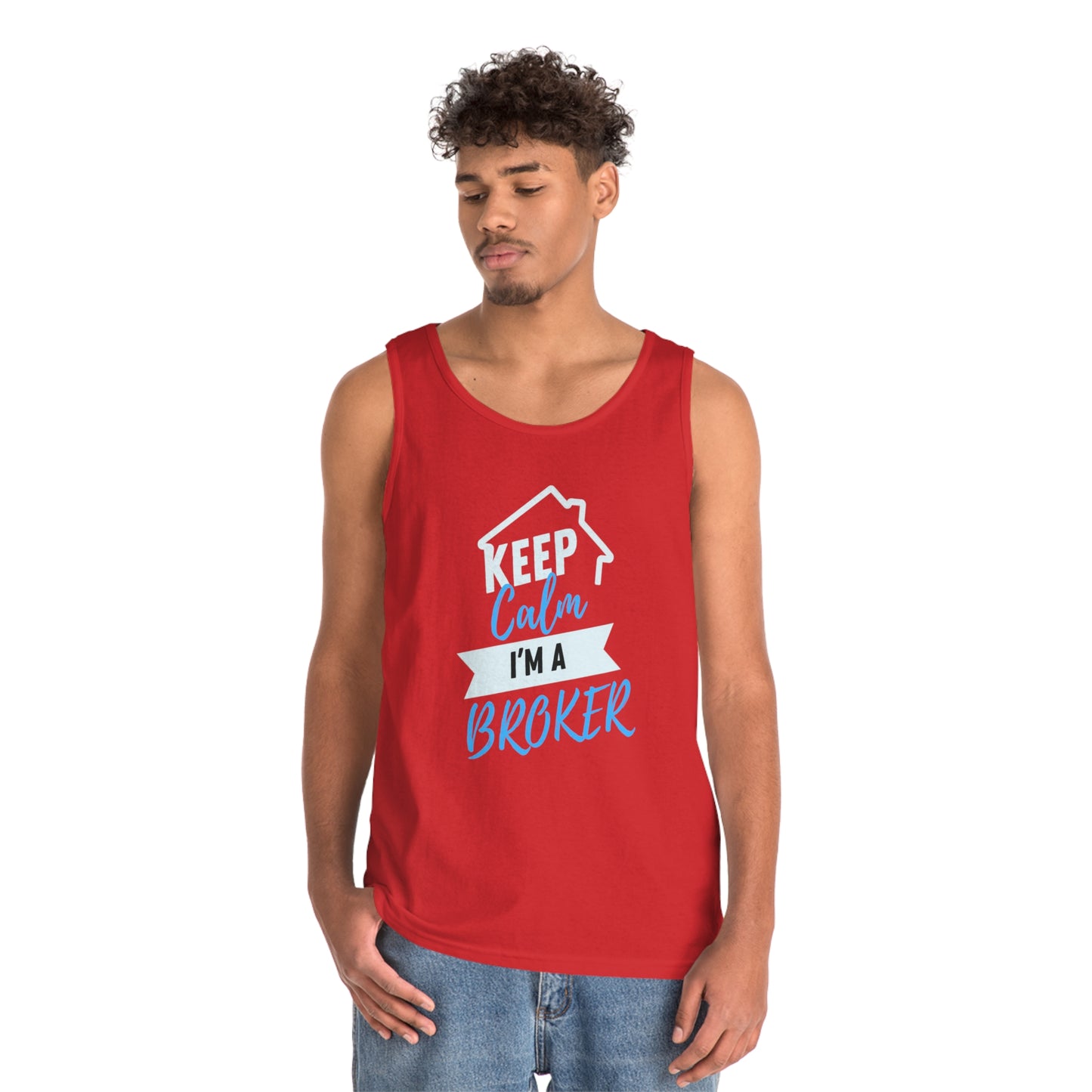 Keep Calm I'm A Broker Unisex Heavy Cotton Tank Top