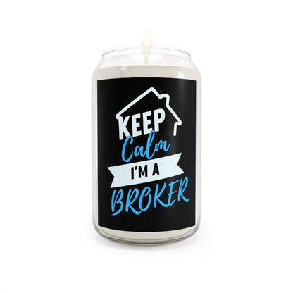 Keep Calm I'm A Broker  Scented Candle, 13.75oz