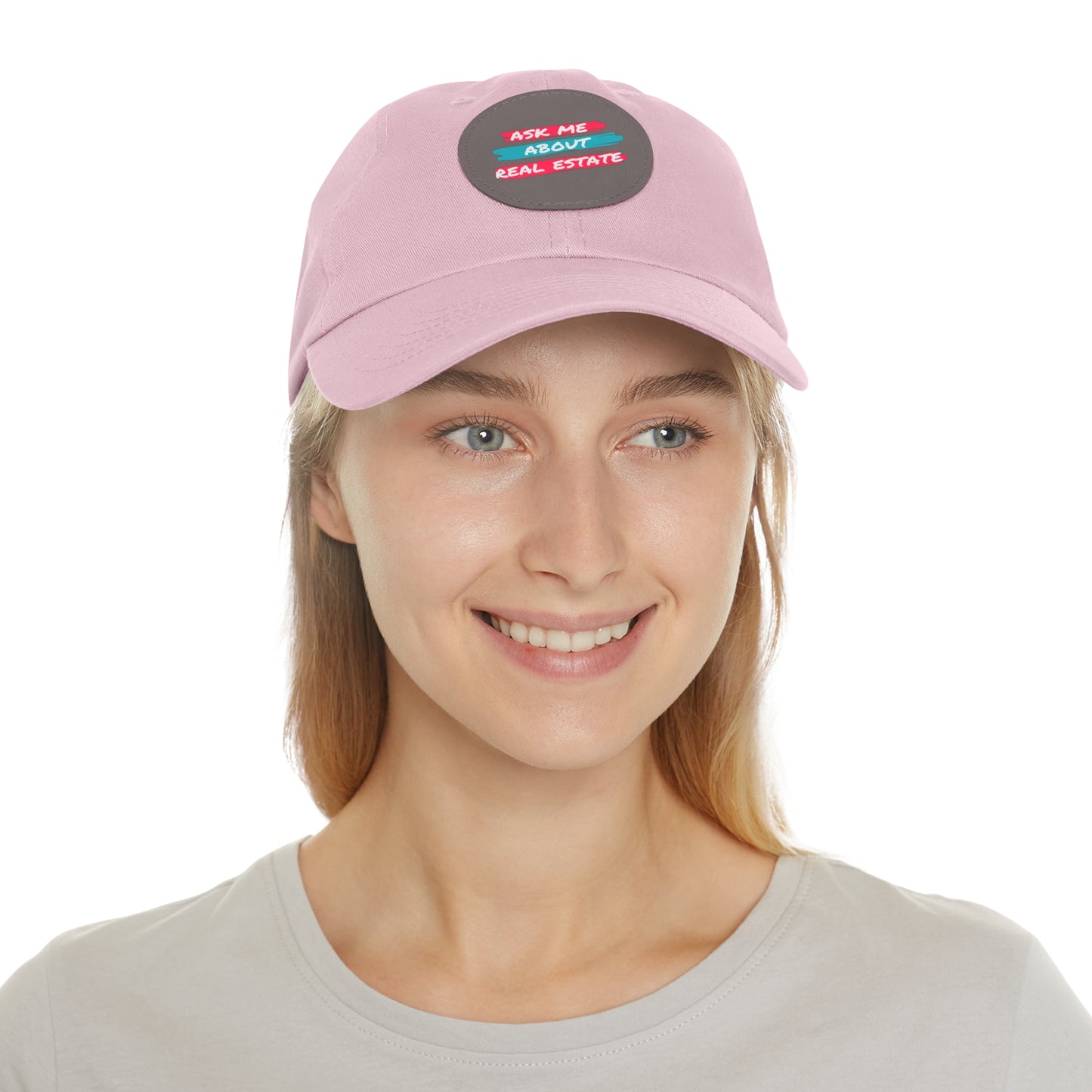 Ask me about Real Estate Dad Hat with Leather Patch (Round)