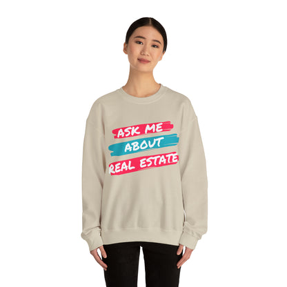 Ask me about Real Estate Unisex Heavy Blend™ Crewneck Sweatshirt