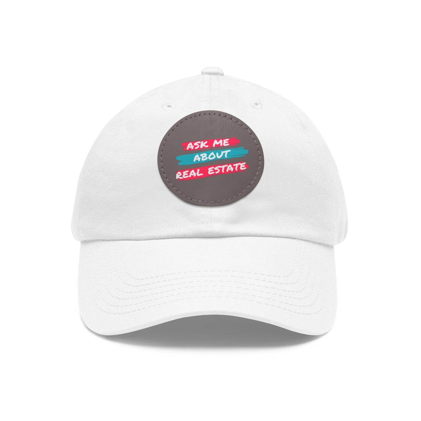 Ask me about Real Estate Dad Hat with Leather Patch (Round)