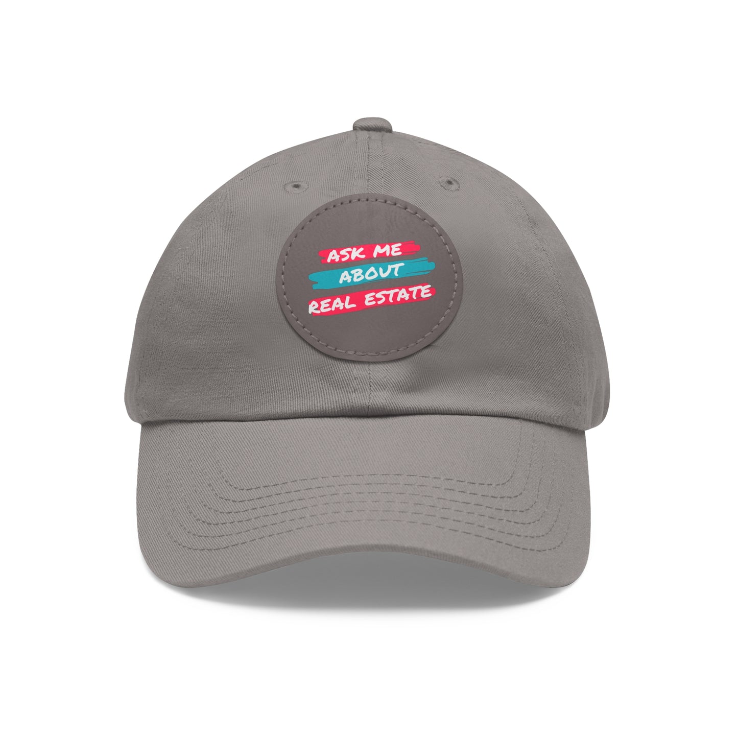 Ask me about Real Estate Dad Hat with Leather Patch (Round)