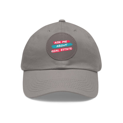 Ask me about Real Estate Dad Hat with Leather Patch (Round)