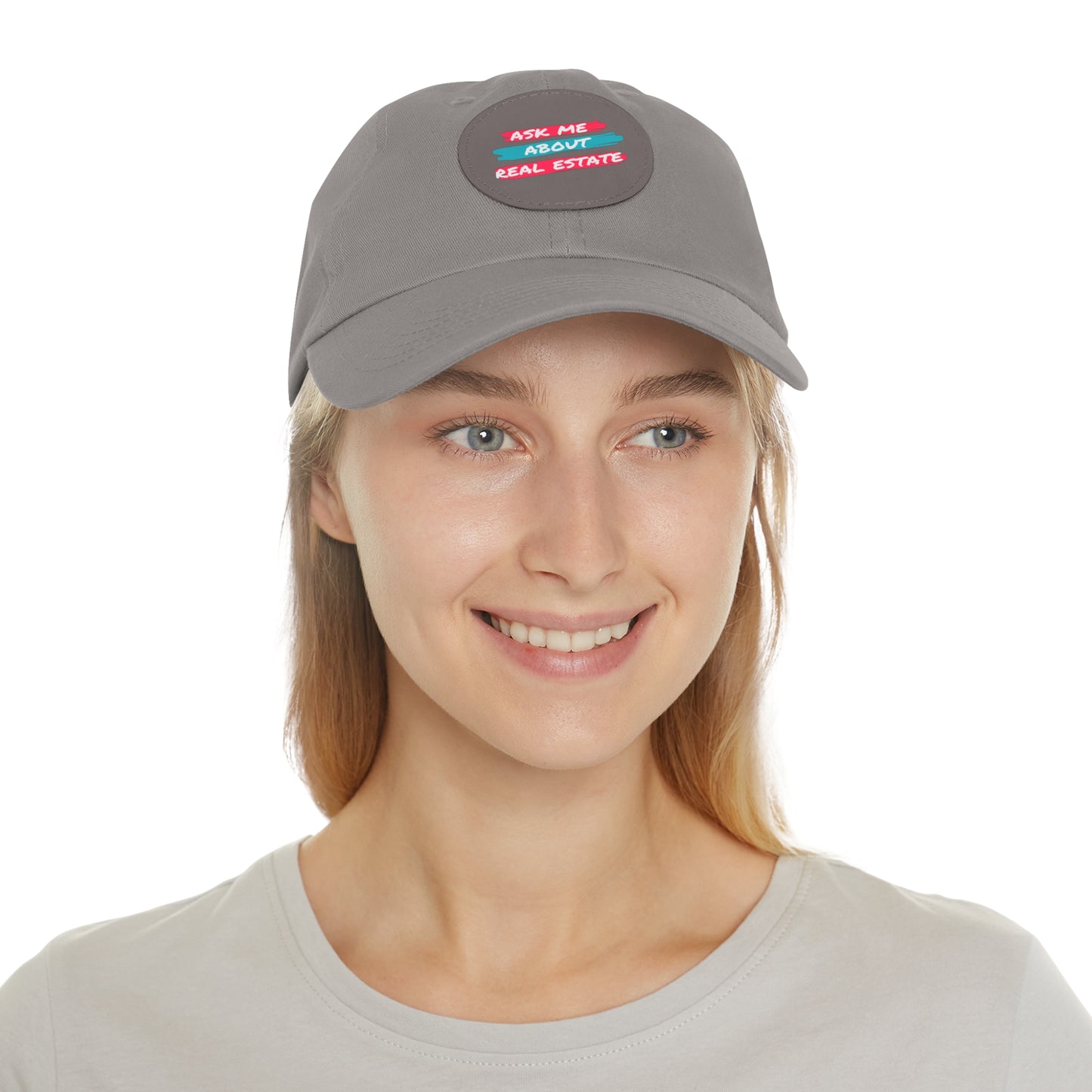 Ask me about Real Estate Dad Hat with Leather Patch (Round)