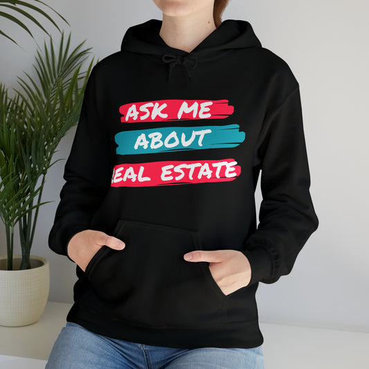 Ask me about Real Estate Unisex Heavy Blend™ Hooded Sweatshirt