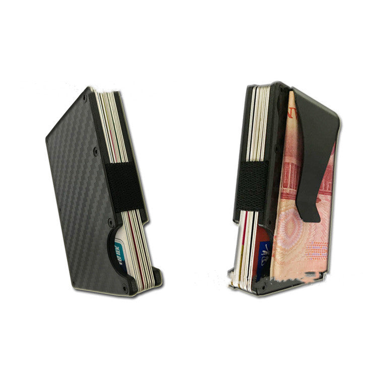 Carbon Fiber Card Holder RFID Metal Wallet