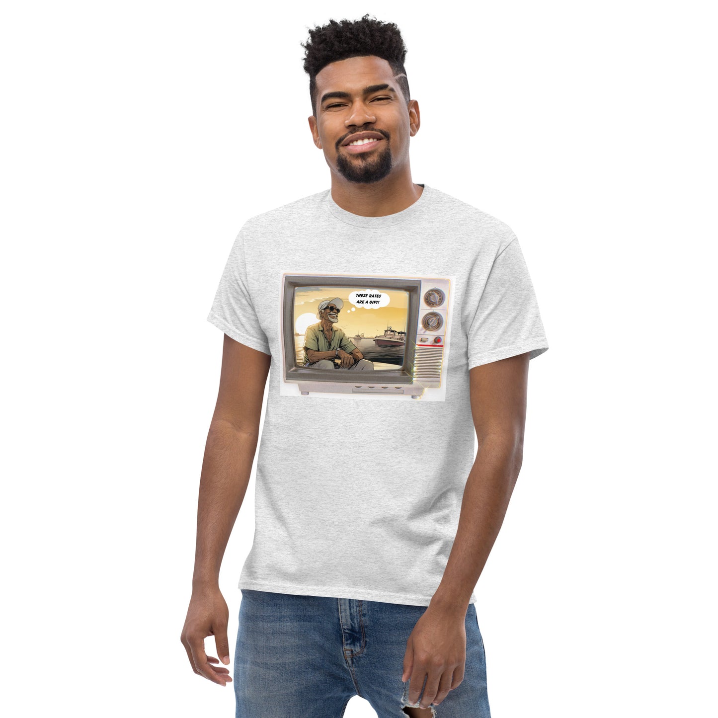 These rates are a gift Men's classic tee - Custom Mortgage Tees