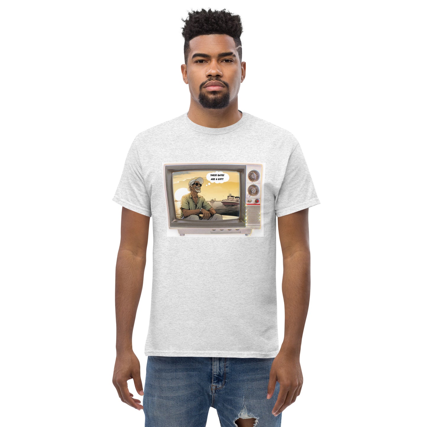 These rates are a gift Men's classic tee - Custom Mortgage Tees