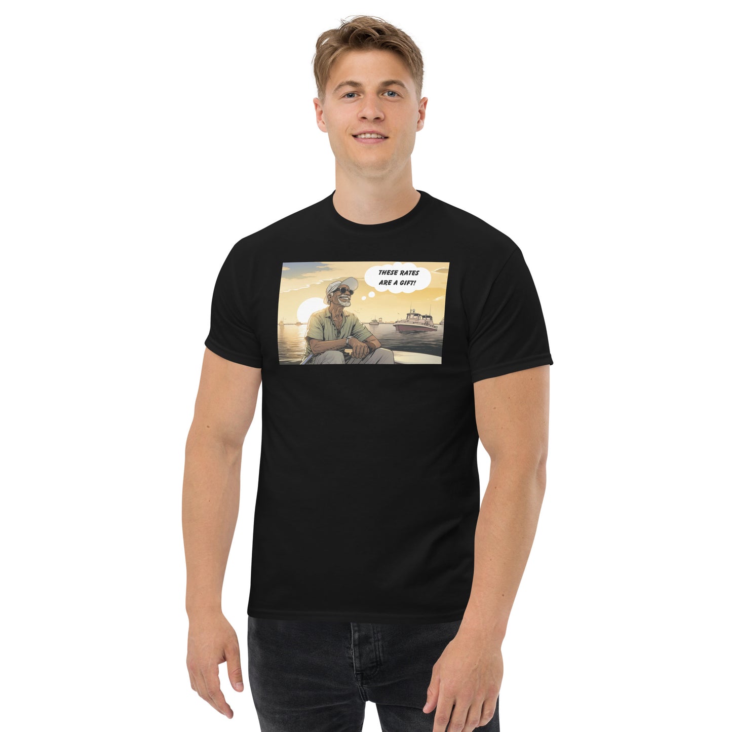 These rates are a gift Men's classic tee - Custom Mortgage Apparel