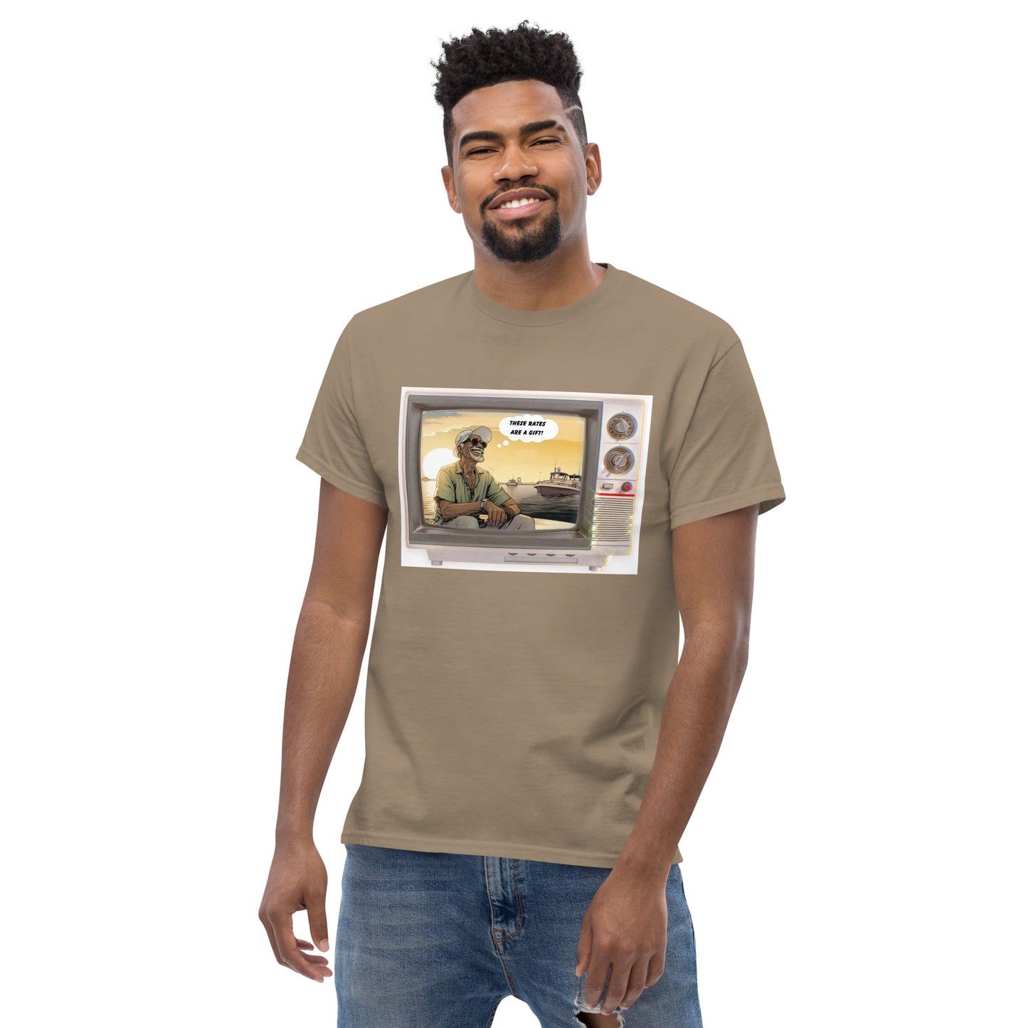 These rates are a gift Men's classic tee - Custom Mortgage Tees