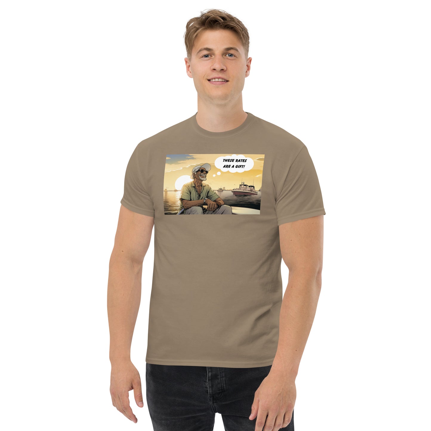 These rates are a gift Men's classic tee - Custom Mortgage Apparel