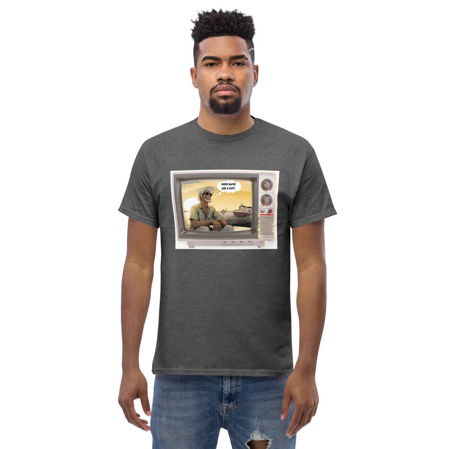 These rates are a gift Men's classic tee - Custom Mortgage Tees