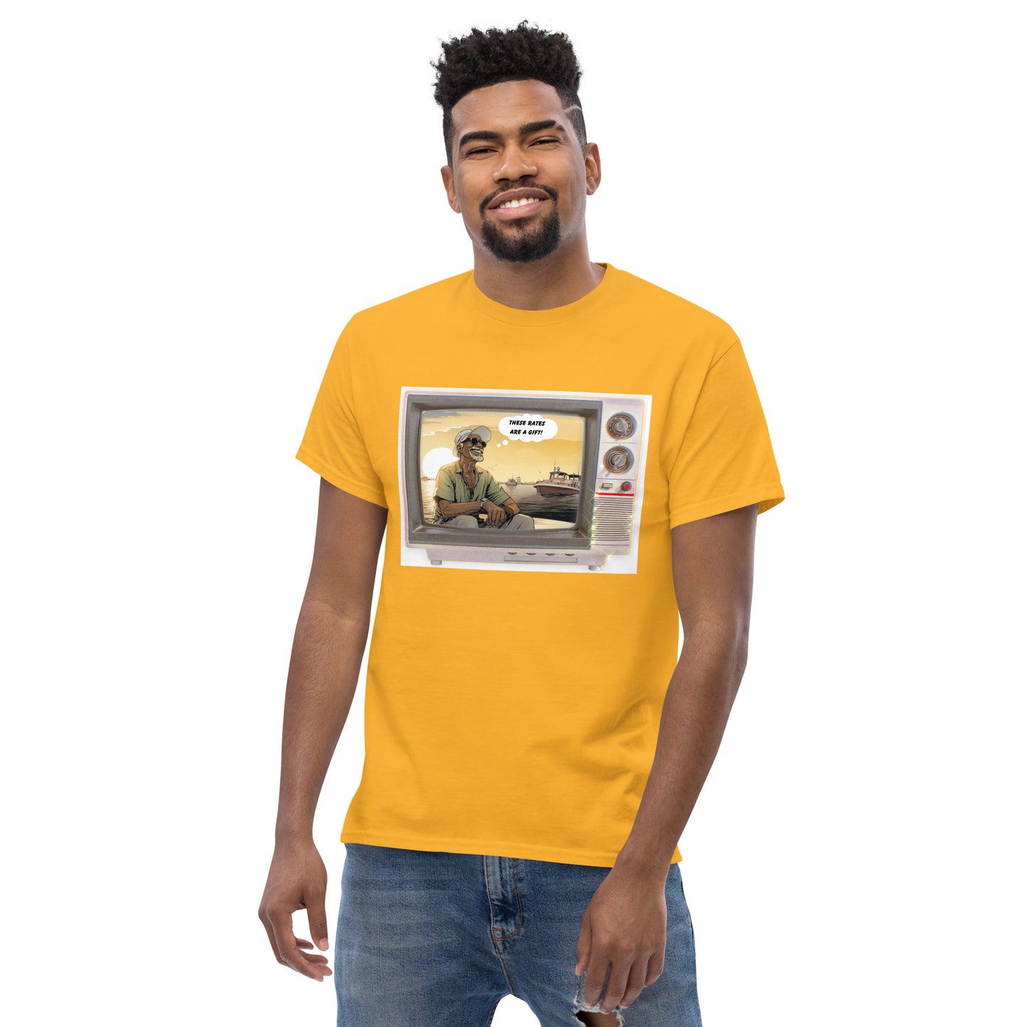 These rates are a gift Men's classic tee - Custom Mortgage Tees