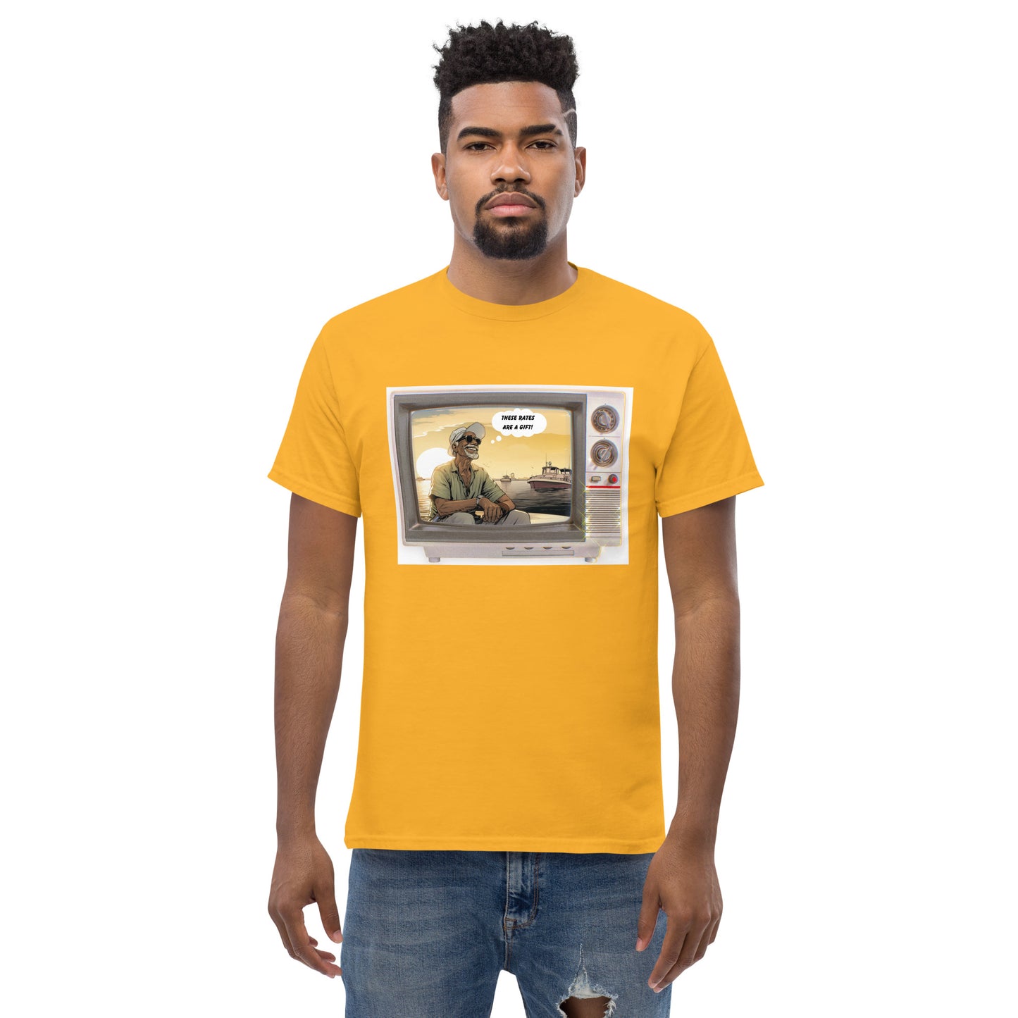 These rates are a gift Men's classic tee - Custom Mortgage Tees