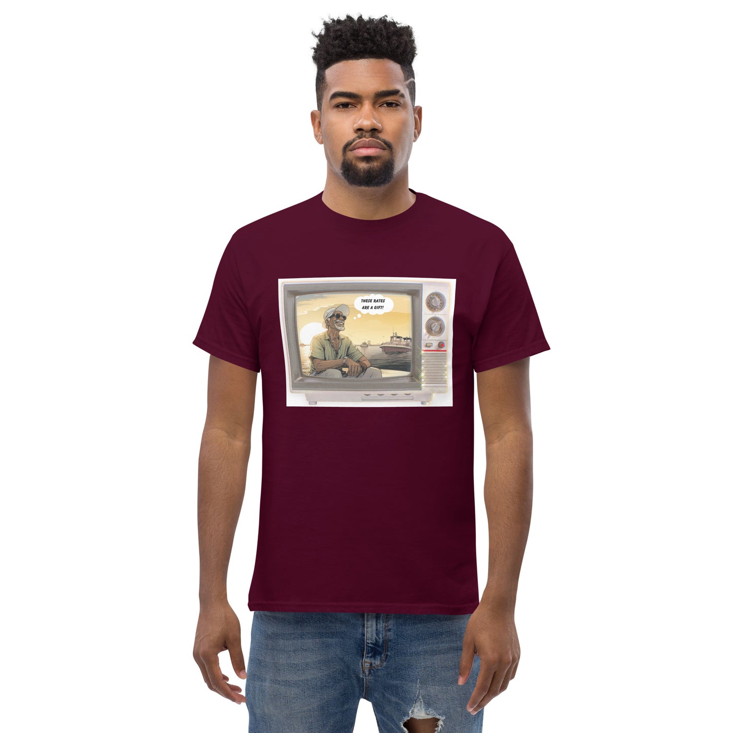 These rates are a gift Men's classic tee - Custom Mortgage Tees