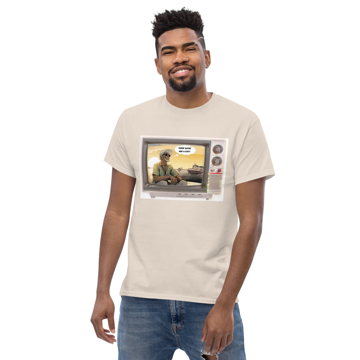 These rates are a gift Men's classic tee - Custom Mortgage Tees