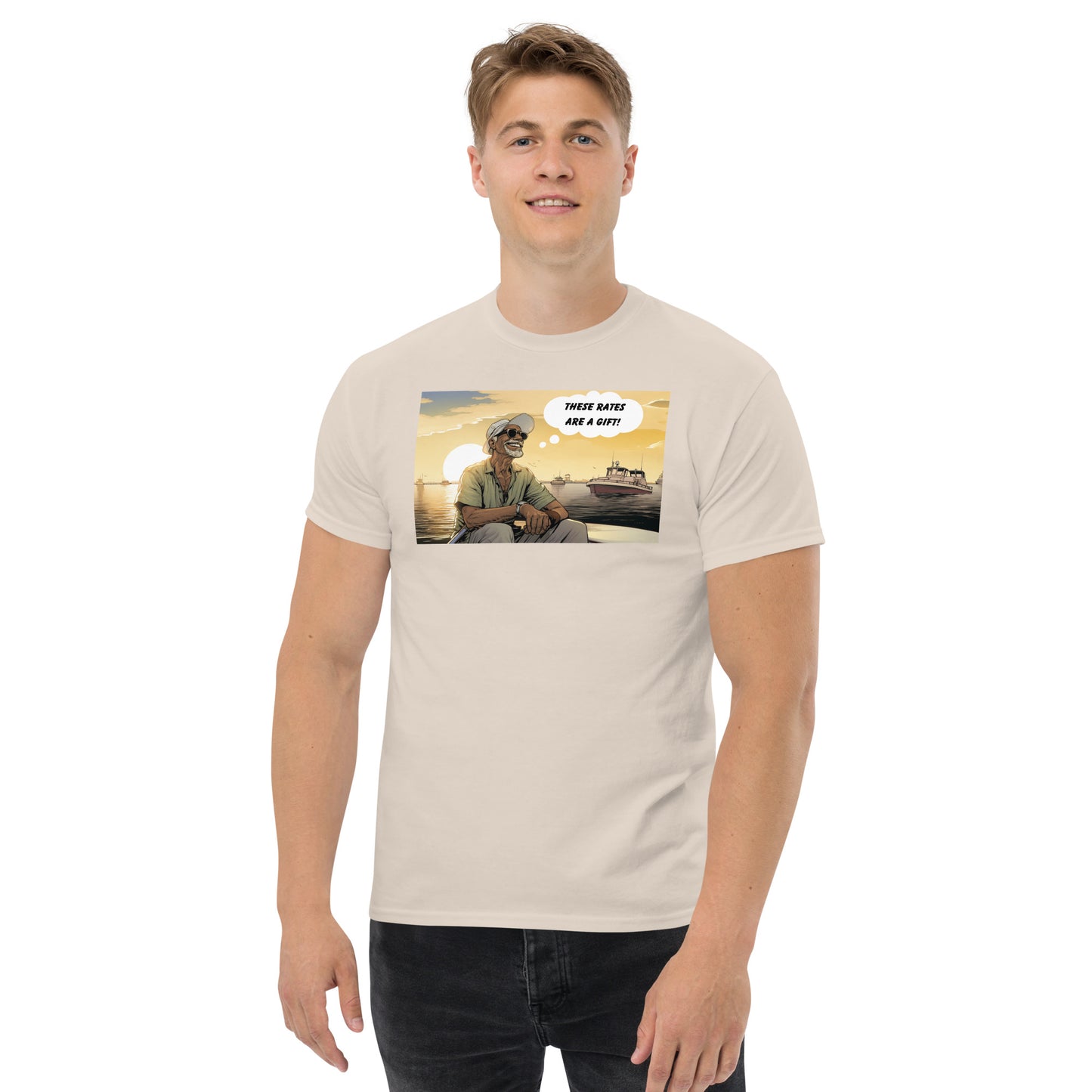 These rates are a gift Men's classic tee - Custom Mortgage Apparel