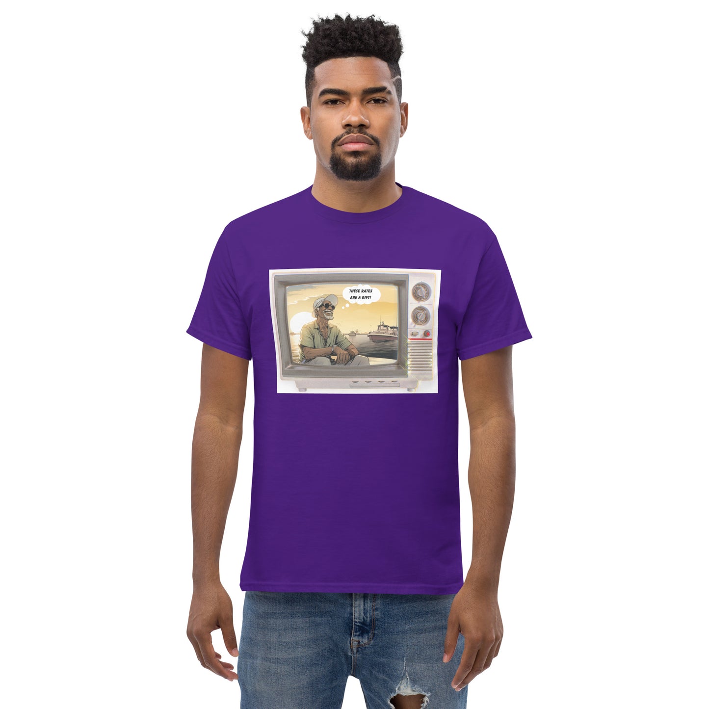 These rates are a gift Men's classic tee - Custom Mortgage Tees