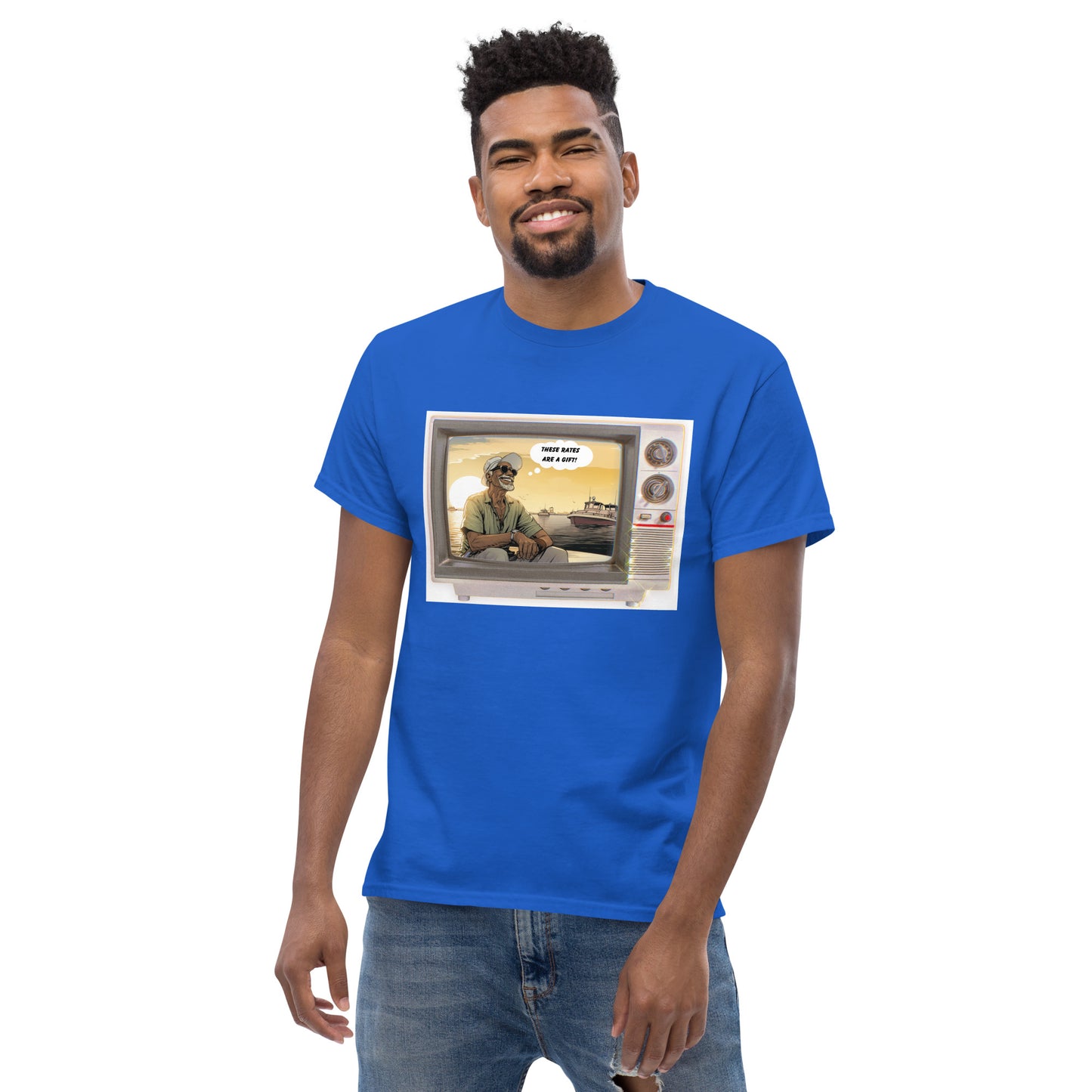 These rates are a gift Men's classic tee - Custom Mortgage Tees