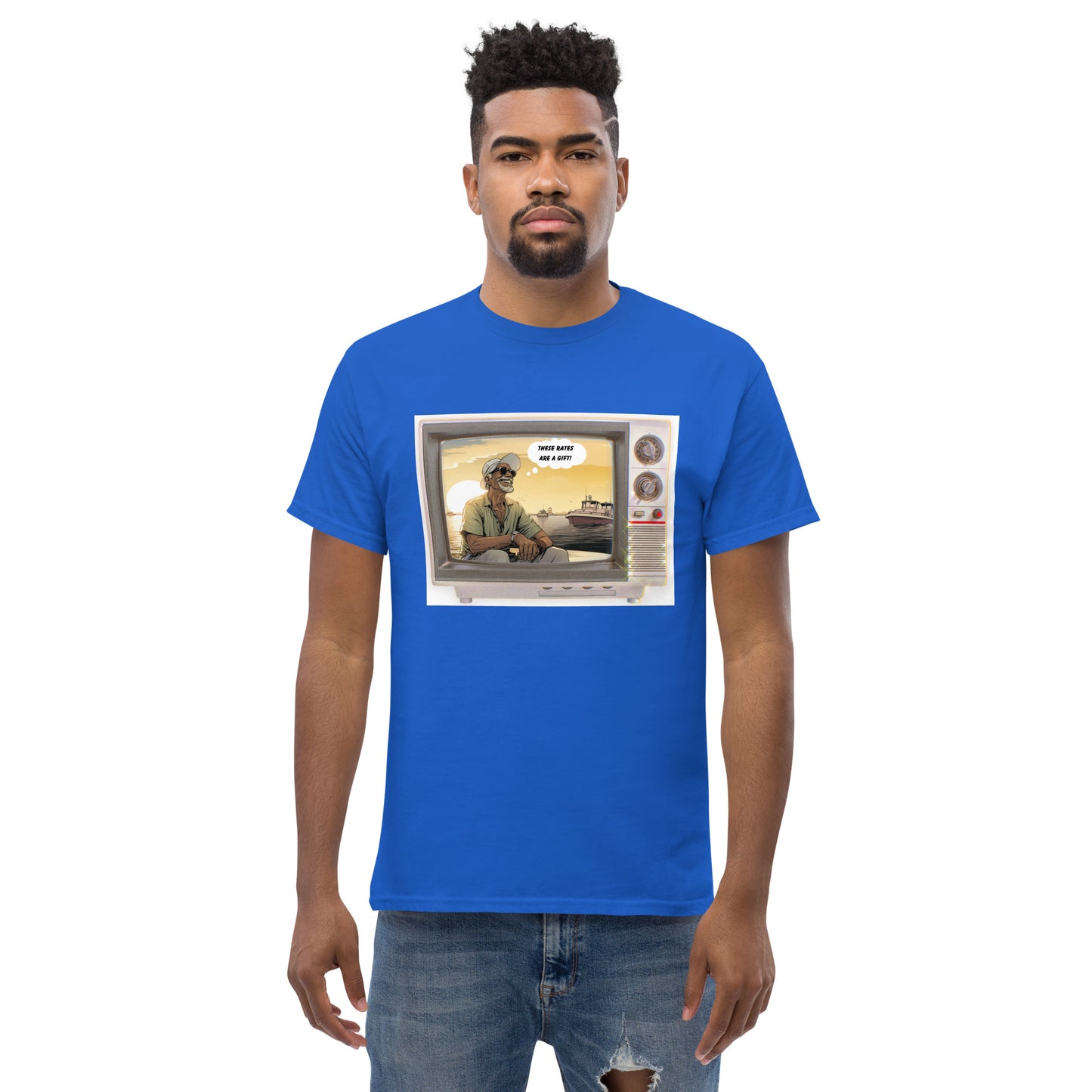 These rates are a gift Men's classic tee - Custom Mortgage Tees