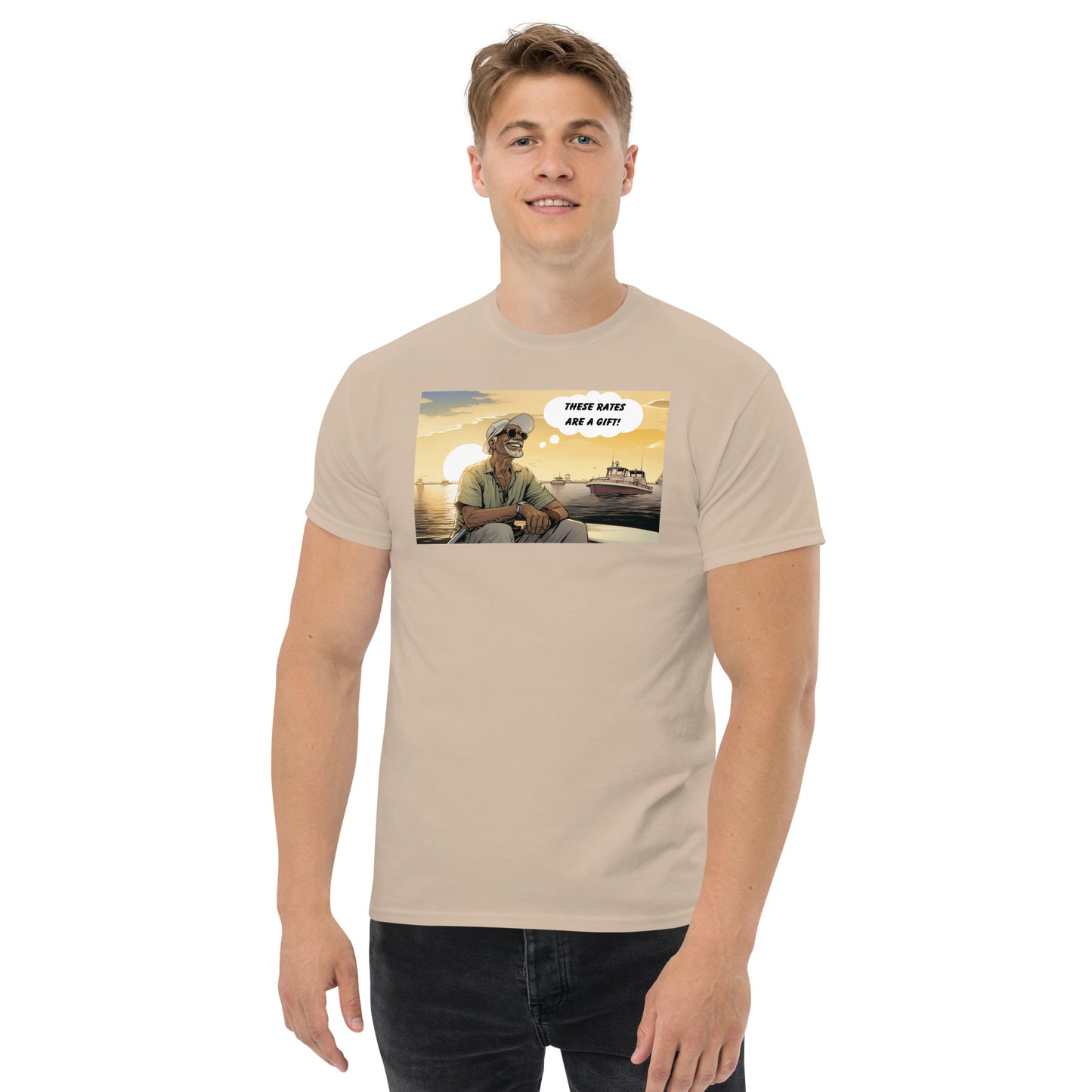 These rates are a gift Men's classic tee - Custom Mortgage Apparel