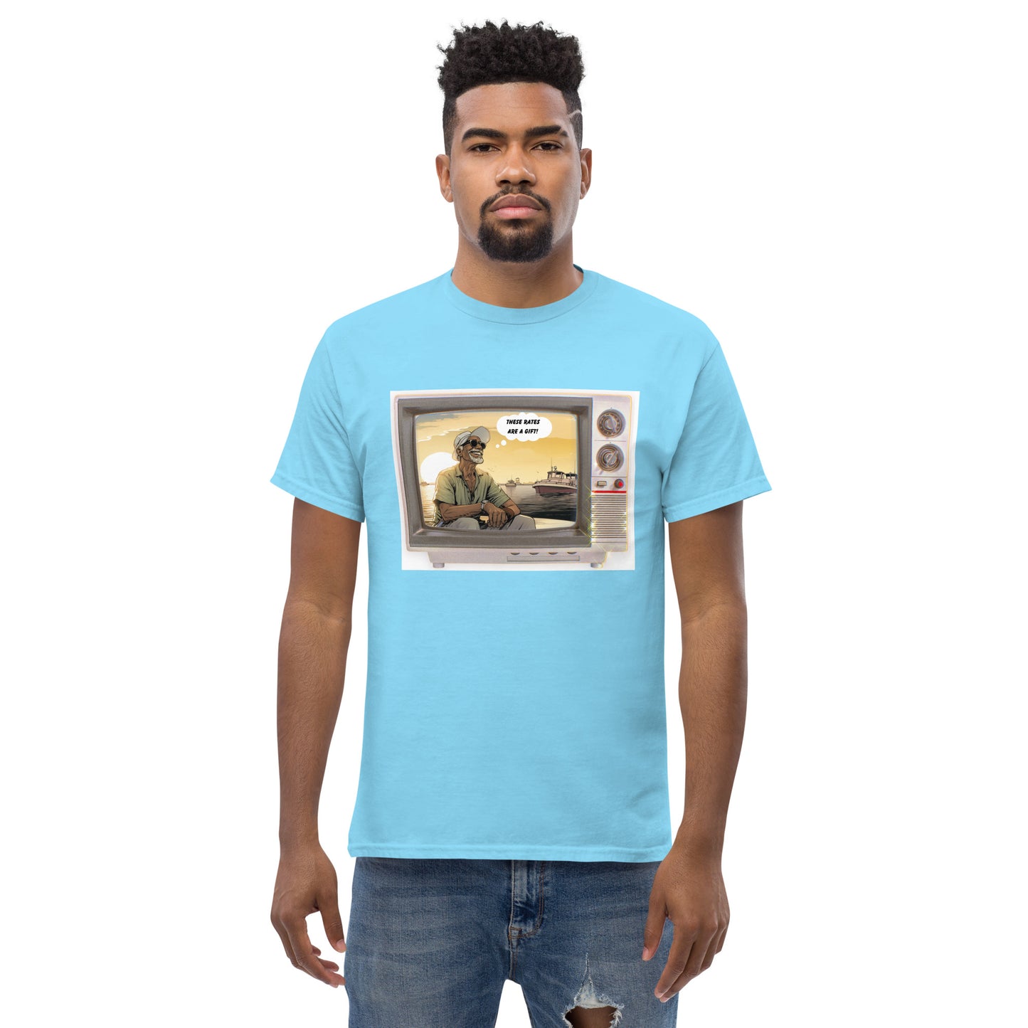 These rates are a gift Men's classic tee - Custom Mortgage Tees